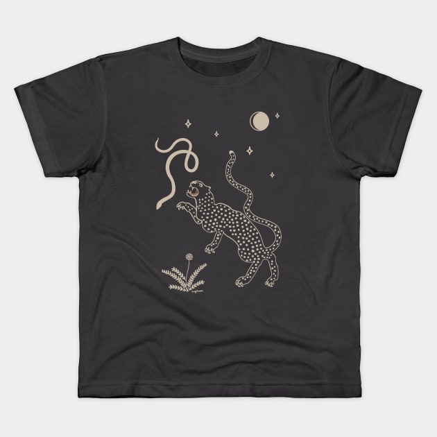 Desert Leopard - tan Kids T-Shirt by Catcoin